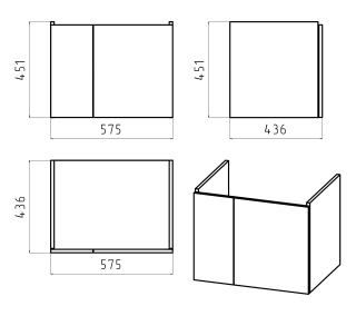 Подвесная тумба под раковину Misty Лира 60см белый